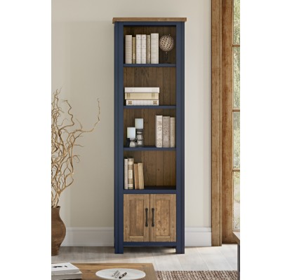 Splash of Blue - Narrow Bookcase